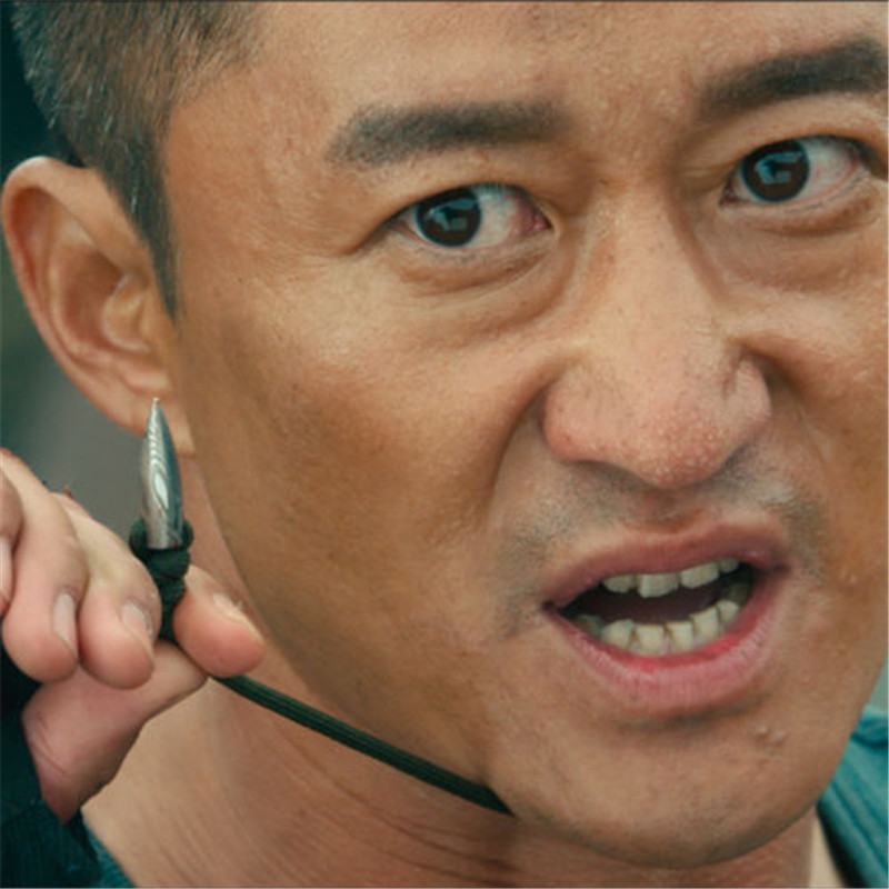 Hot WOLF WARRIOR II Movies Actor Leng Similar Bullet Silver Necklace Pendants Gift