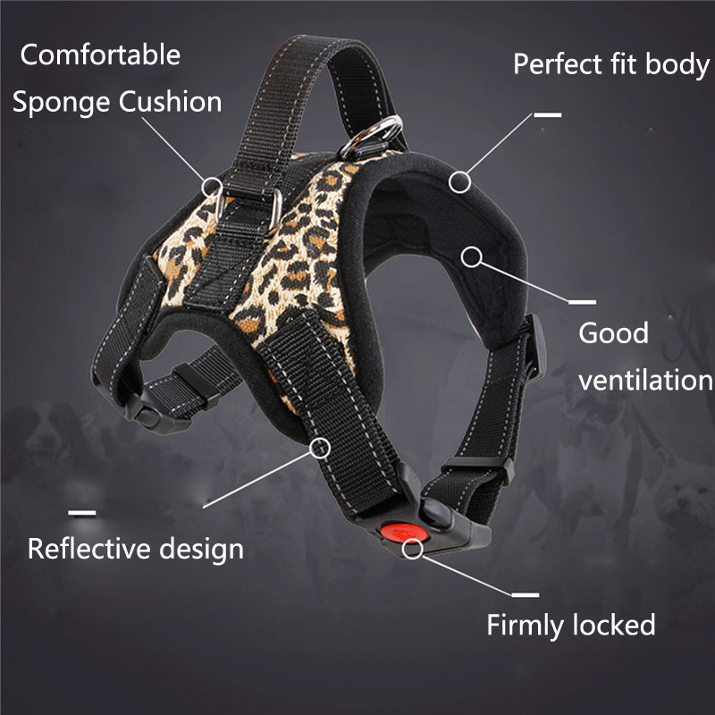 Fashion Dog Soft Adjustable Harness Belt Pet Outdoor Vest Collar Hand Strap