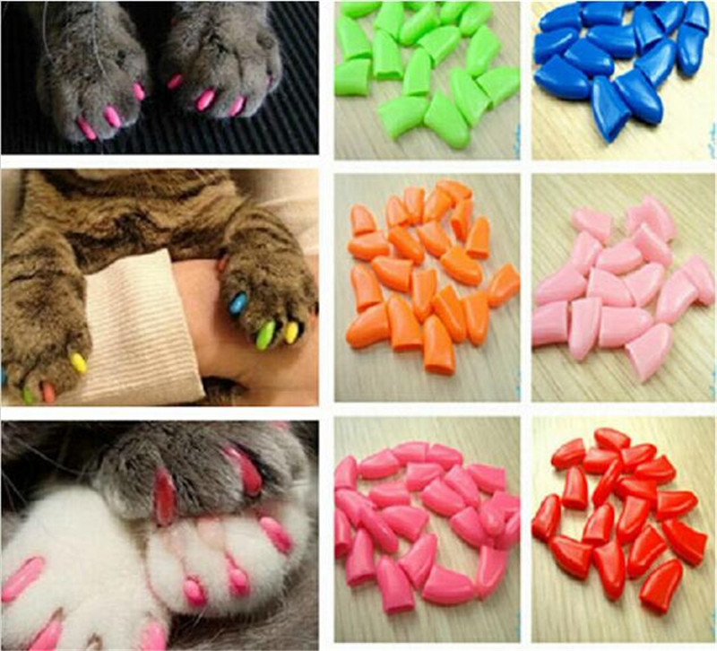 20 Pcs / Set Colorful Pet Nail Sets Catlike Sets Dog Cat Armor Products