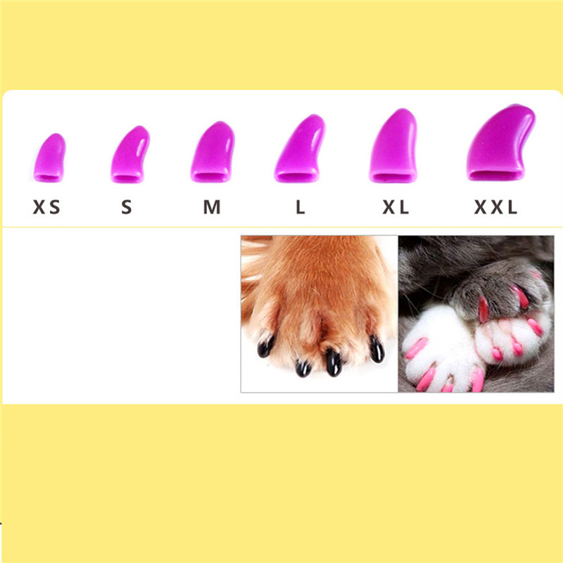 20 Pcs / Set Colorful Pet Nail Sets Catlike Sets Dog Cat Armor Products