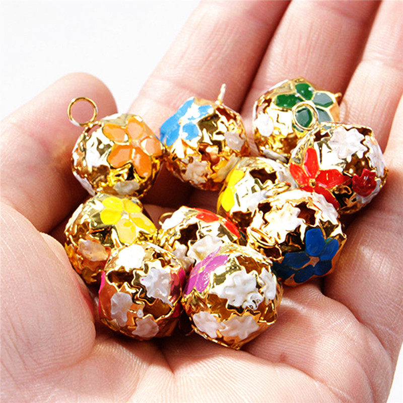 18mm Colorful Flower Hollow Pet Bell Jingle Bells Decoration for Pet