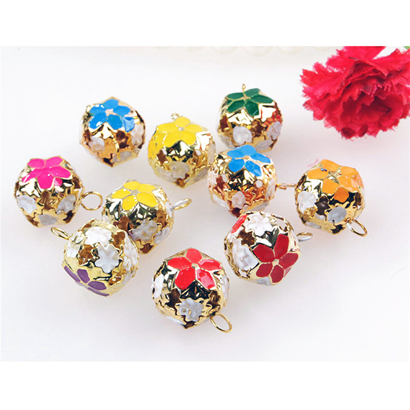 18mm Colorful Flower Hollow Pet Bell Jingle Bells Decoration for Pet