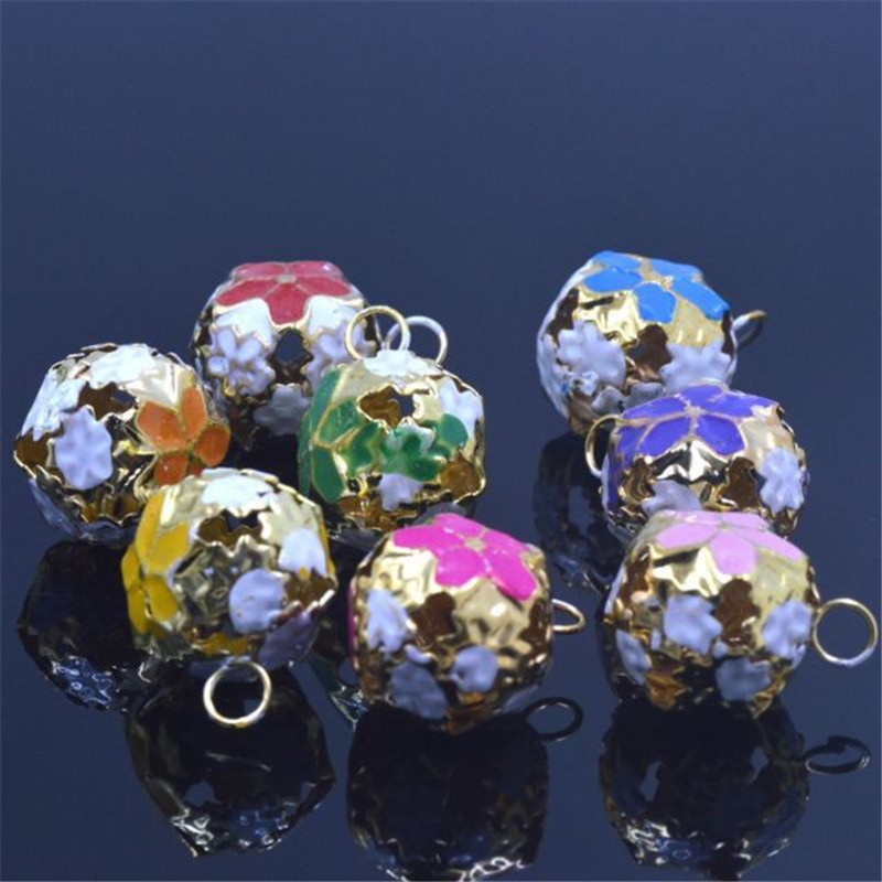 18mm Colorful Flower Hollow Pet Bell Jingle Bells Decoration for Pet