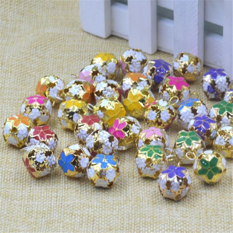 18mm Colorful Flower Hollow Pet Bell Jingle Bells Decoration for Pet