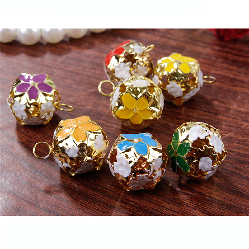 18mm Colorful Flower Hollow Pet Bell Jingle Bells Decoration for Pet