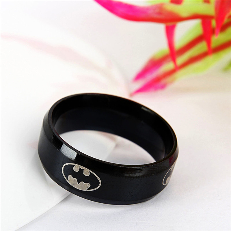 European Fashion Titanium Steel Batman Rings for Women and Men
