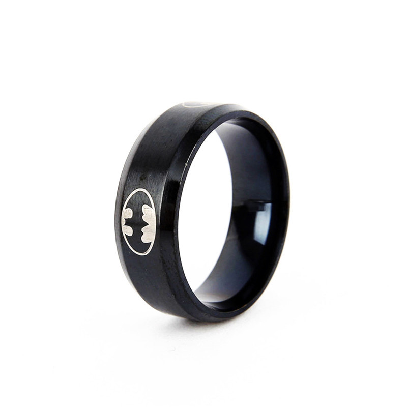 European Fashion Titanium Steel Batman Rings for Women and Men