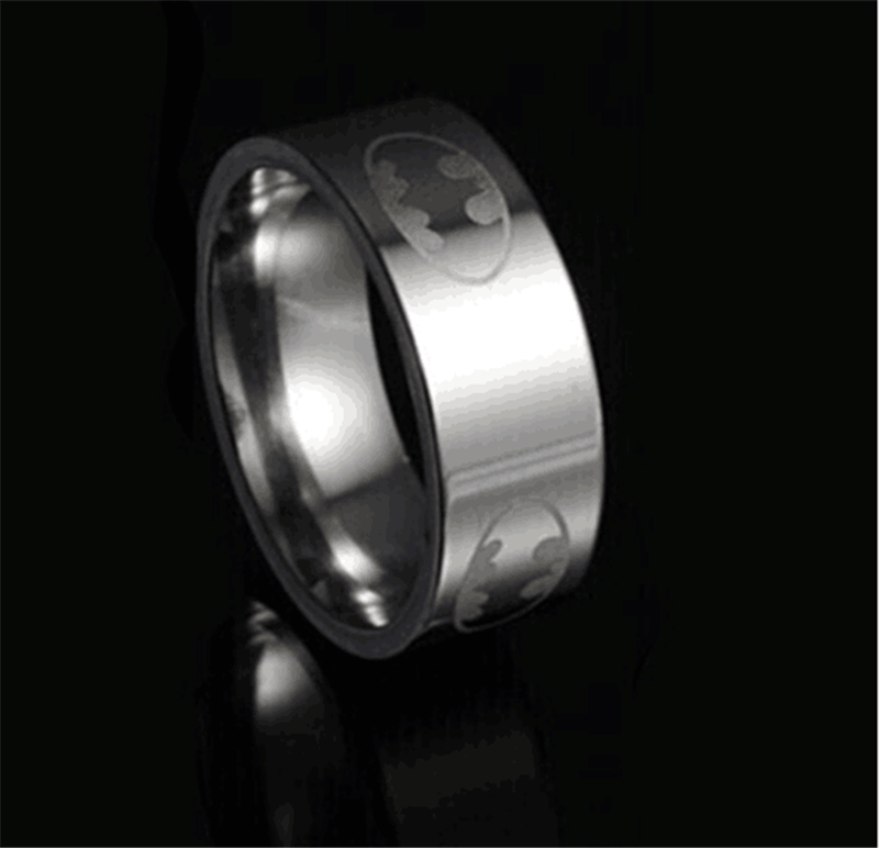 European Fashion Titanium Steel Batman Rings for Women and Men