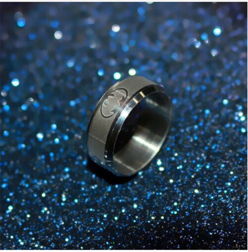 European Fashion Titanium Steel Batman Rings for Women and Men