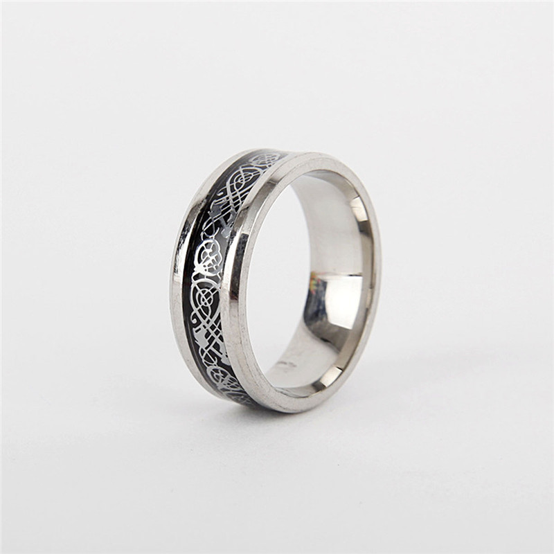 Vintage Four Colors stainless steel Dragon Ring Mens Jewelry for Wedding Band male ring for lovers