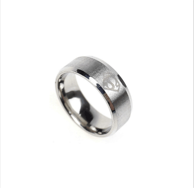 8mm Fashion Stainless Steel Superman Rings Wedding Rings for Men &amp; Women Jewelry 3 Colors