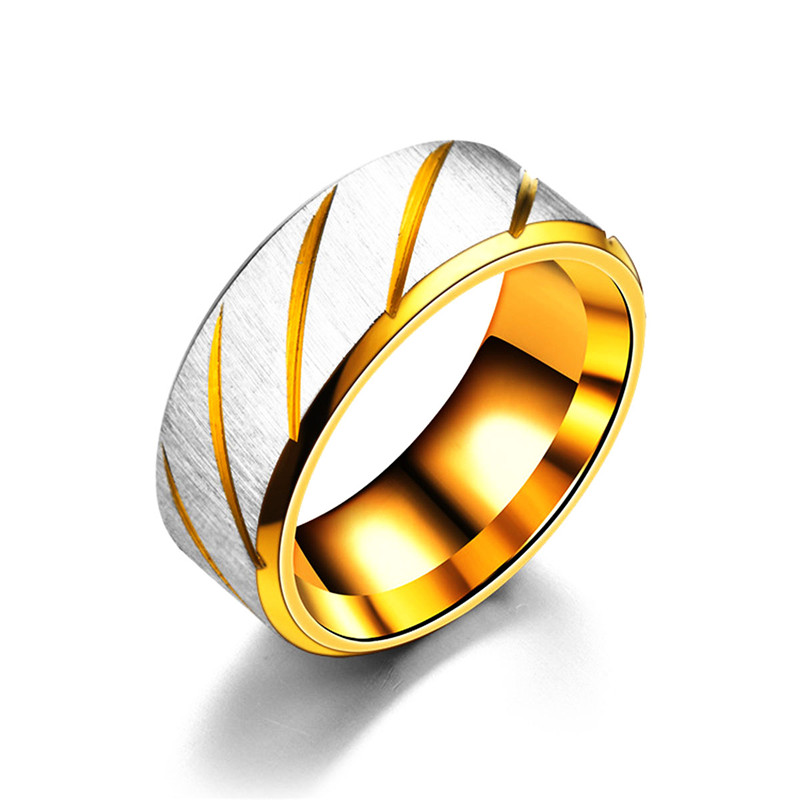 Titanium Band Brushed Wedding Stainless Steel Solid Twill Rings for Men Women