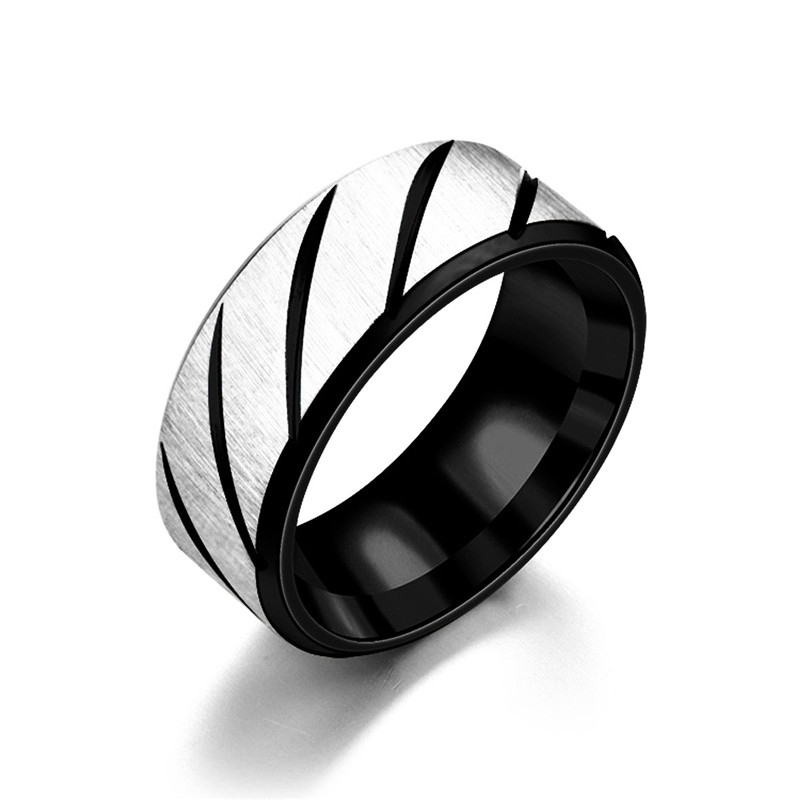 Titanium Band Brushed Wedding Stainless Steel Solid Twill Rings for Men Women