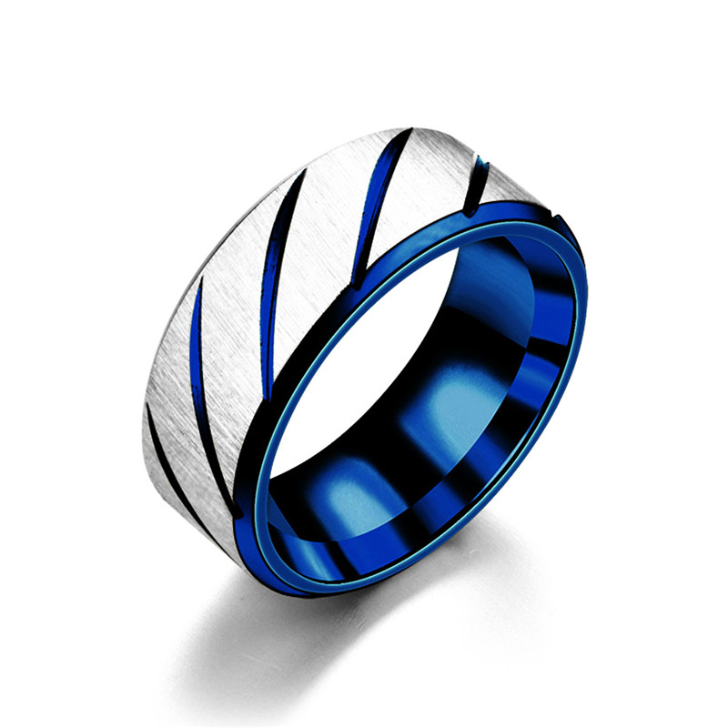 Titanium Band Brushed Wedding Stainless Steel Solid Twill Rings for Men Women