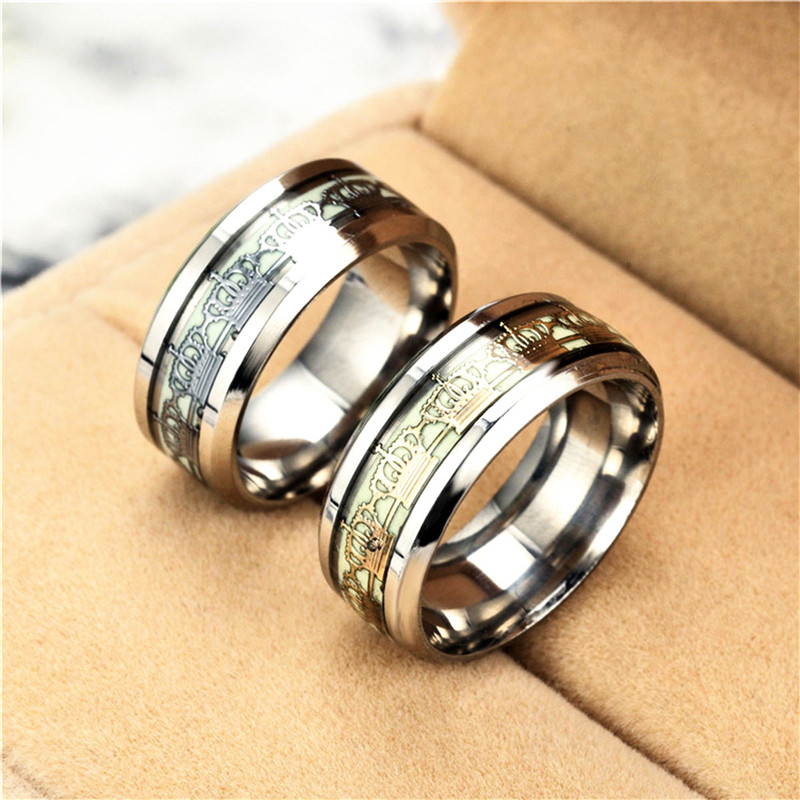 New Original Luminous Dark Glow Fluorescent Rings for Women Party Jewelry