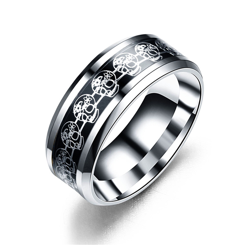 Creative Stainless Steel Skull Rings for Men Women Couple Rings Jewelry