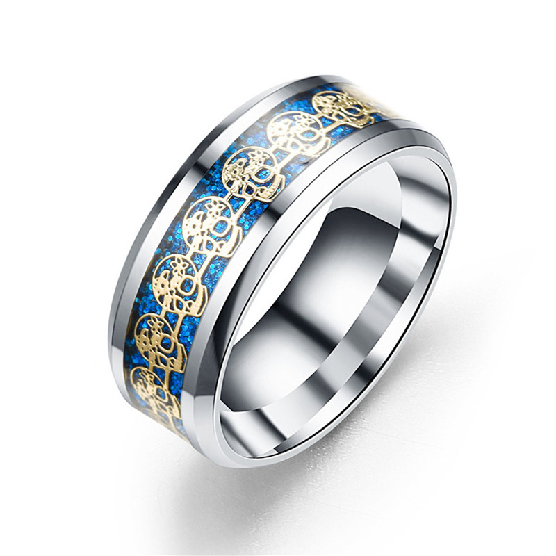 Creative Stainless Steel Skull Rings for Men Women Couple Rings Jewelry