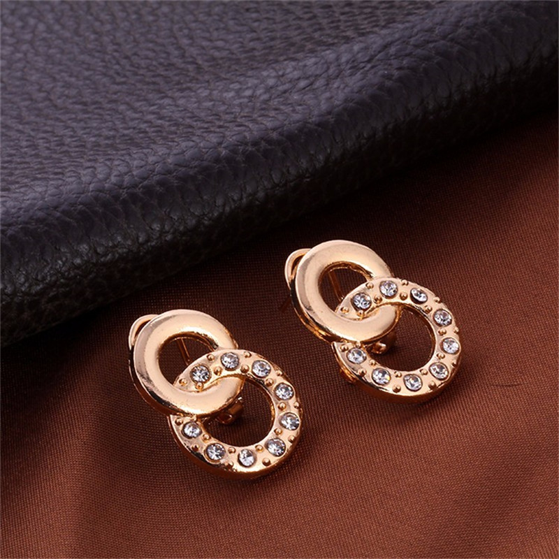 5 piece/Set New alloy Necklace Pendant Earring Studs Bracelet Wedding Rings Women Men Jewellery