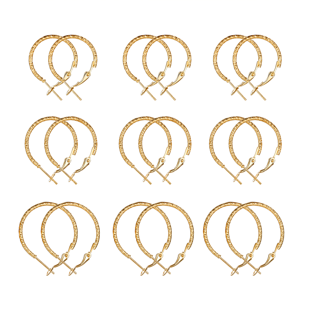 9PC/Set Fashion Women Carved Stainless Steel Full Circle Hoop Earrings Retro Earrings Set