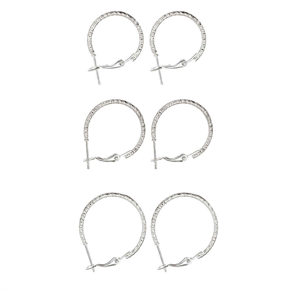 9PC/Set Fashion Women Carved Stainless Steel Full Circle Hoop Earrings Retro Earrings Set