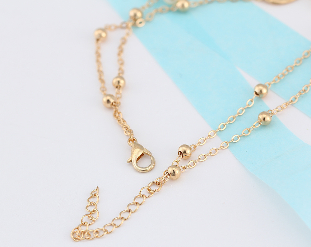 Women Vintage Anklet Infinity Pearl Beads Bohemian Ankle Bracelet Boho Foot Jewelry