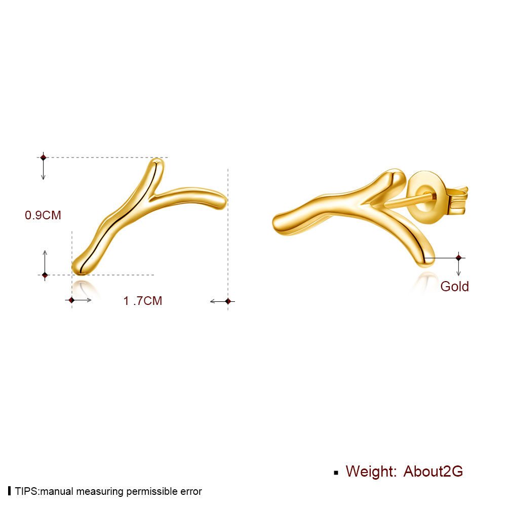 3 Colors Fashion Christmas Antlers Charms Earrings Stud Party Jewelry for Women