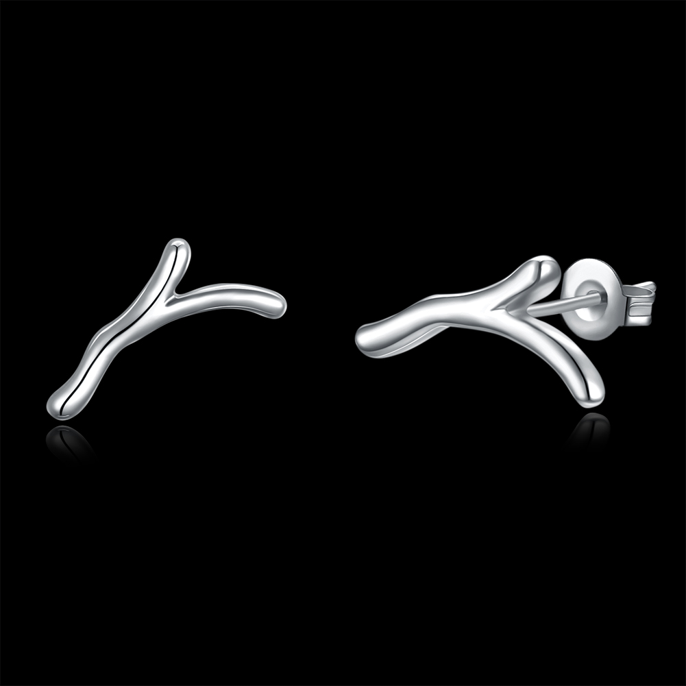 3 Colors Fashion Christmas Antlers Charms Earrings Stud Party Jewelry for Women