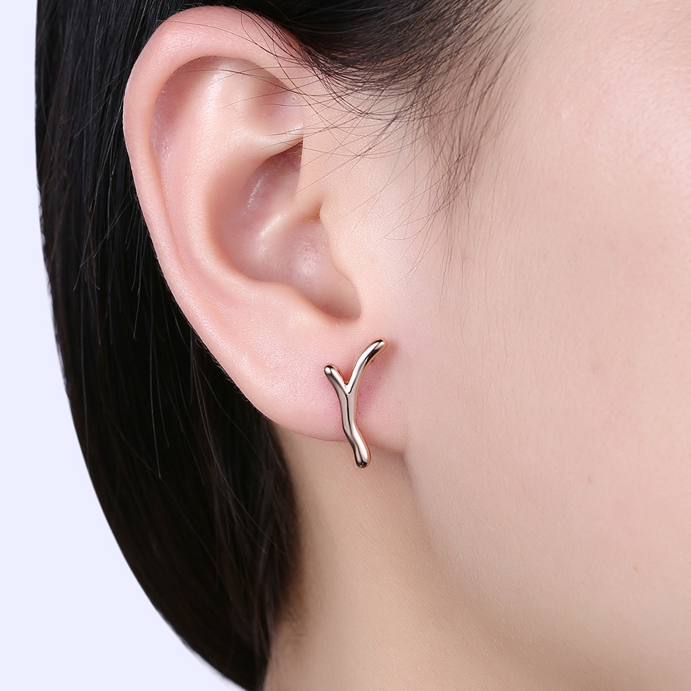 3 Colors Fashion Christmas Antlers Charms Earrings Stud Party Jewelry for Women