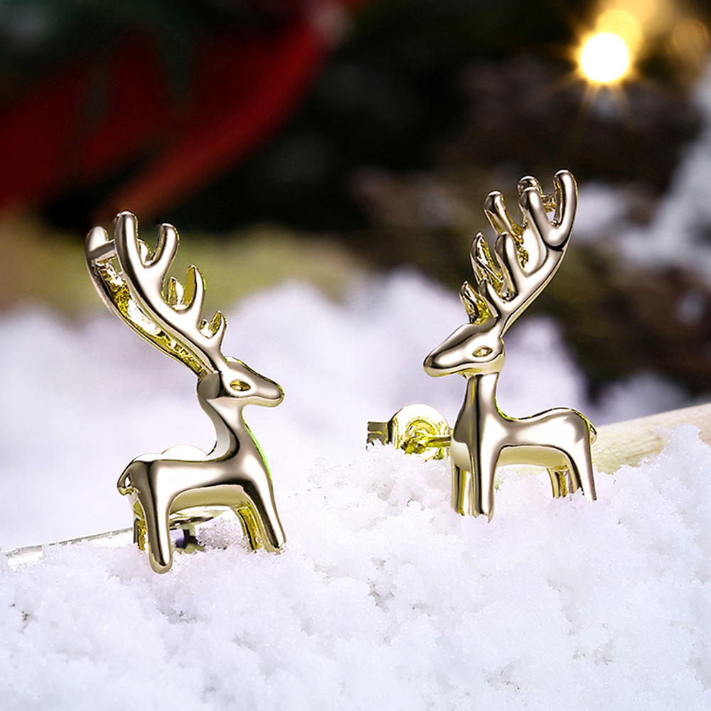 Christmas Gifts Deer Stud Earrings Ethnic Piercing For Women Girls Cute Party Jewelry