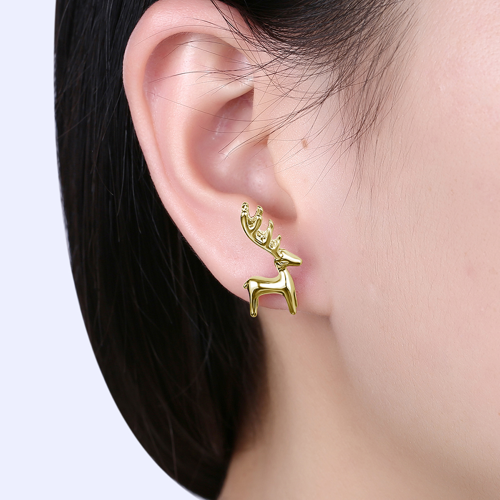 Christmas Gifts Deer Stud Earrings Ethnic Piercing For Women Girls Cute Party Jewelry