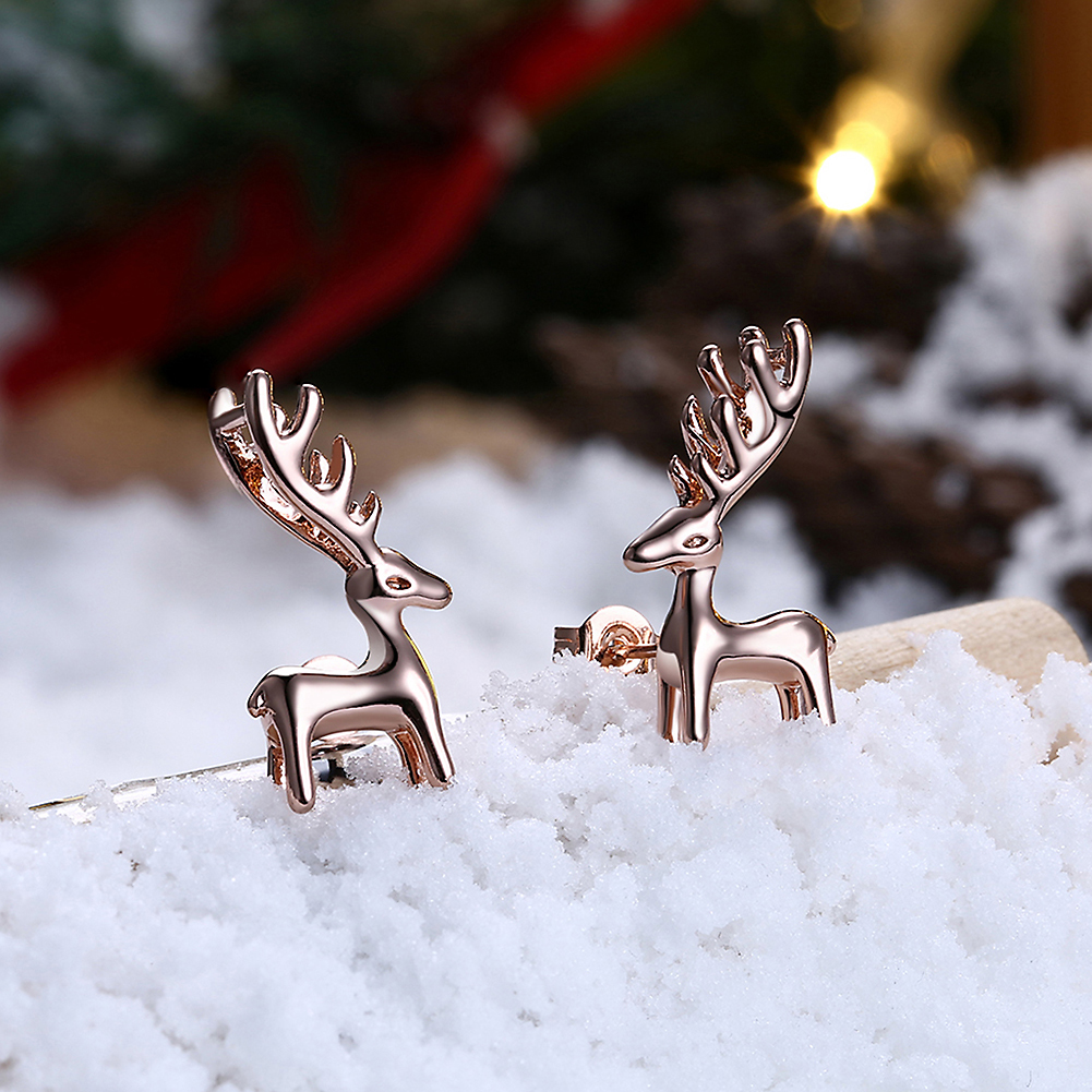 Christmas Gifts Deer Stud Earrings Ethnic Piercing For Women Girls Cute Party Jewelry