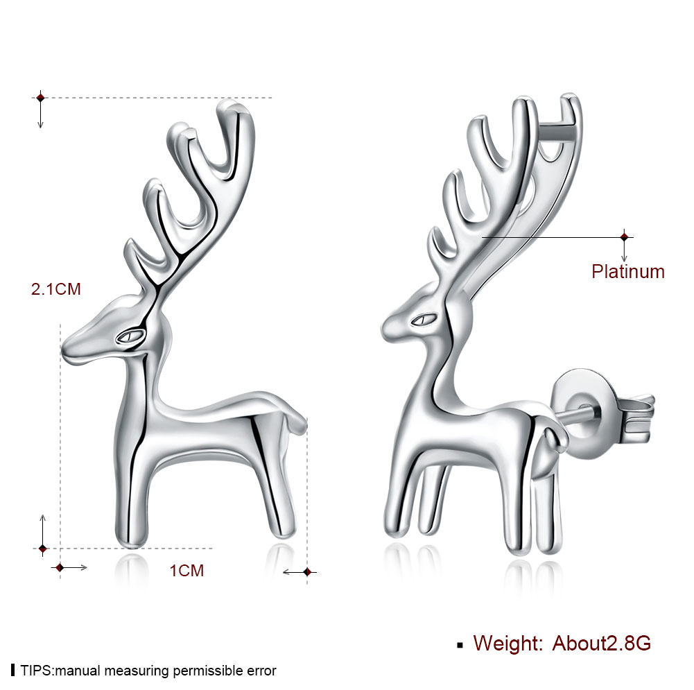 Christmas Gifts Deer Stud Earrings Ethnic Piercing For Women Girls Cute Party Jewelry