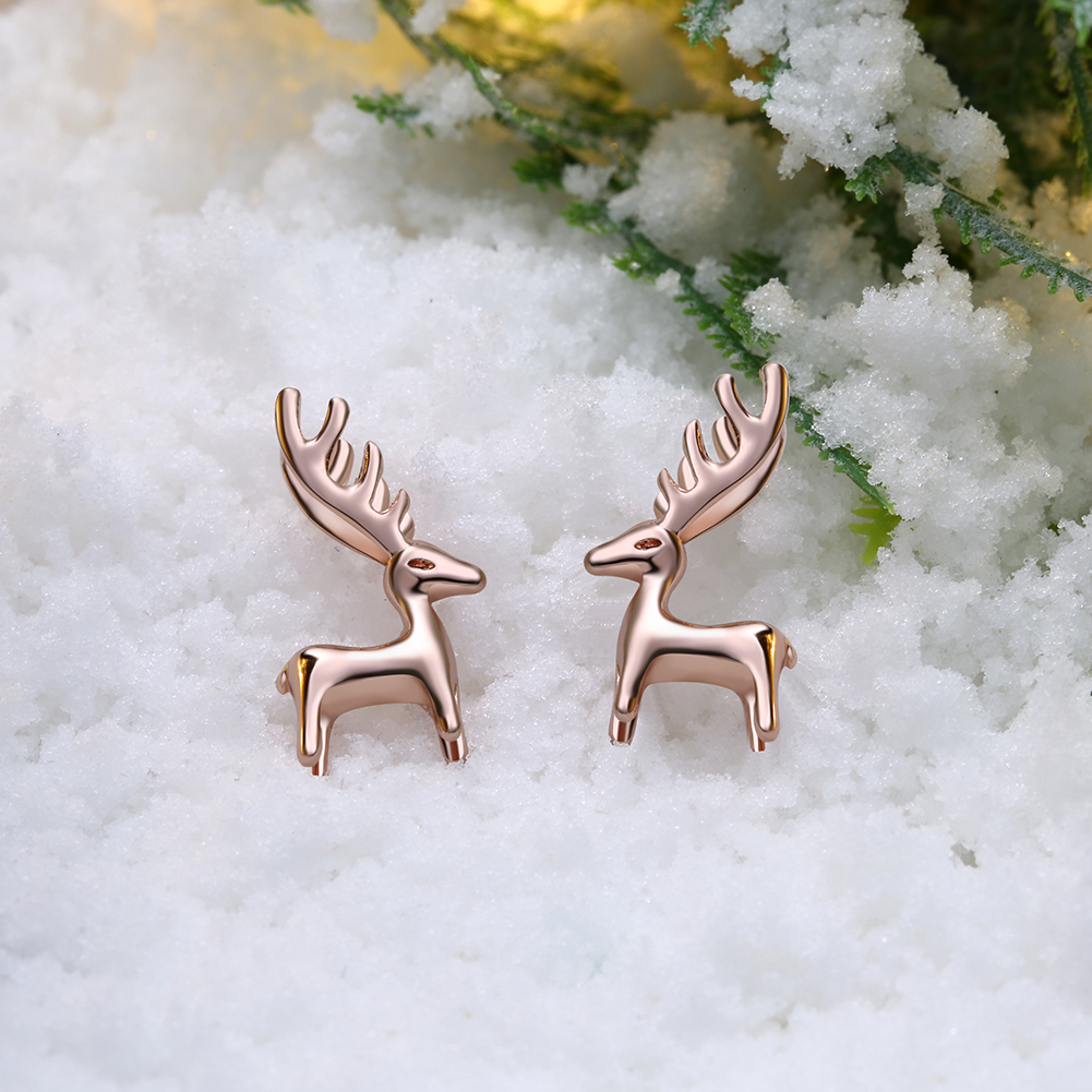 Christmas Gifts Deer Stud Earrings Ethnic Piercing For Women Girls Cute Party Jewelry