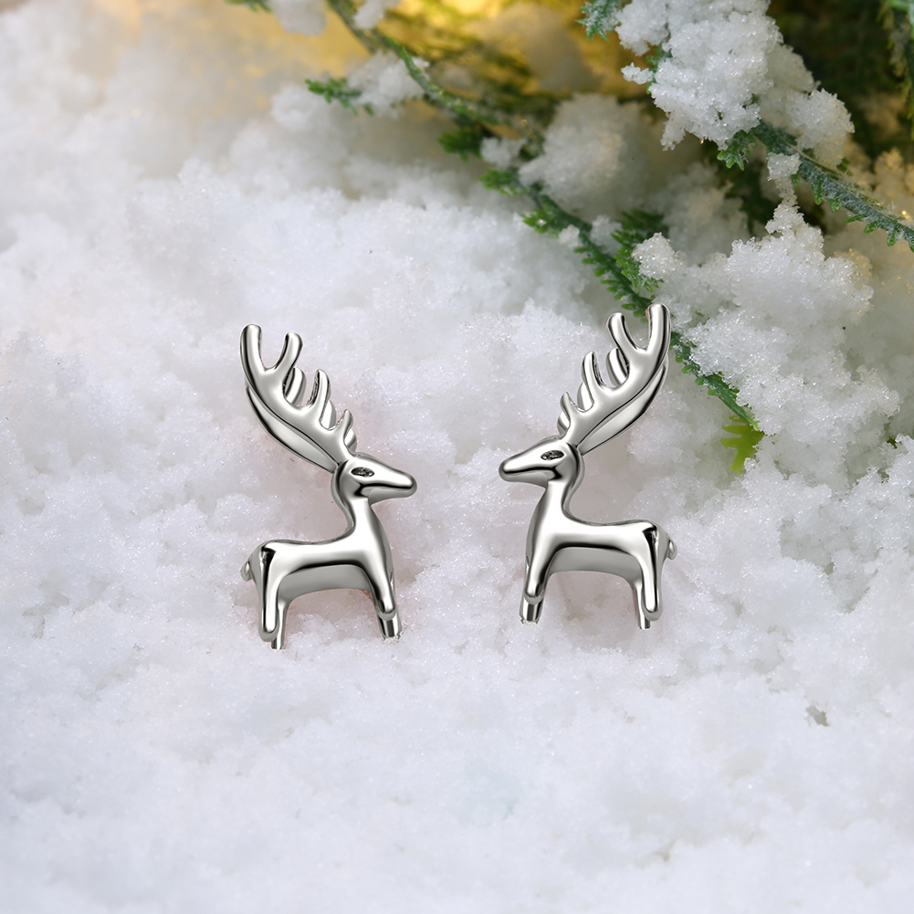 Christmas Gifts Deer Stud Earrings Ethnic Piercing For Women Girls Cute Party Jewelry