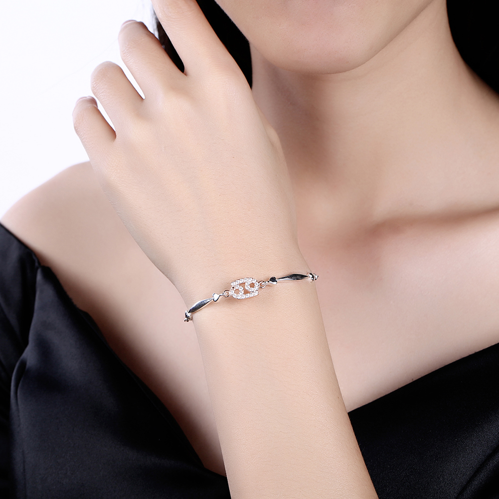 12 Constellation Bracelet Cancer Fashion Trend 925 Sterling Silver Bracelets