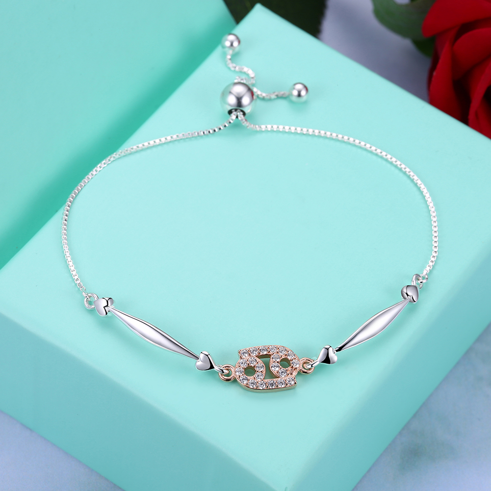 12 Constellation Bracelet Cancer Fashion Trend 925 Sterling Silver Bracelets