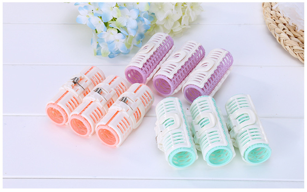 3PCS Plastic DIY Hair Styling Roller Curlers Clips