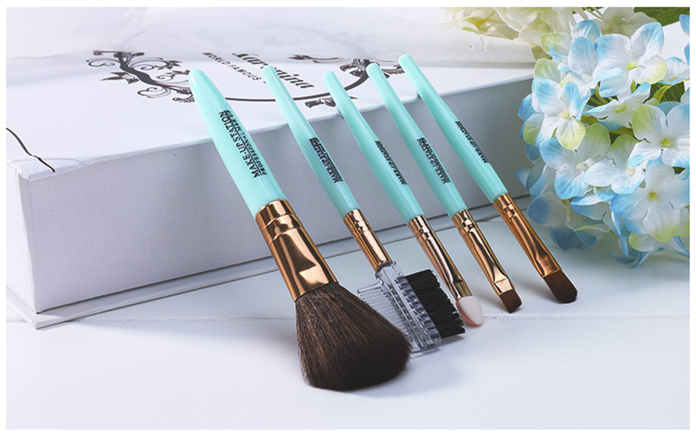 5 PCS Professional Beauty Cosmetic Bag Set Make-up Brush Tools