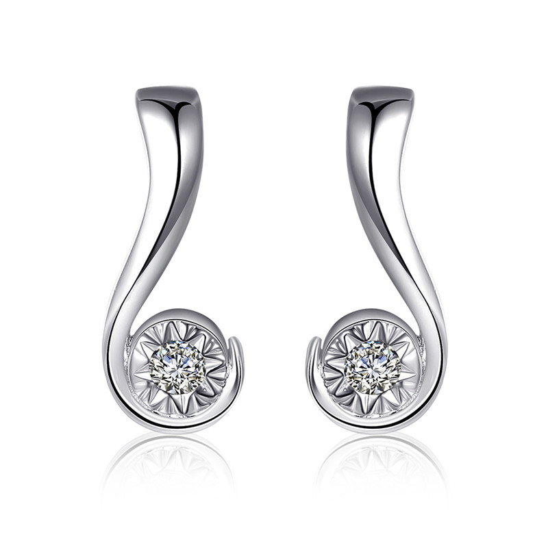 Popular Question Mark Zirconia Romantic Question Mark Ladies Earrings Set for Women