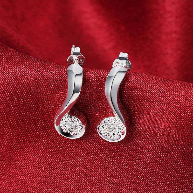 Popular Question Mark Zirconia Romantic Question Mark Ladies Earrings Set for Women