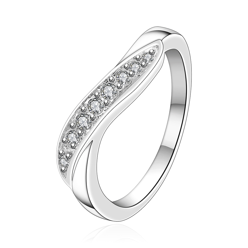 Silver Plated Ring Gemstone Jewelry White Gold Twist Of Fate for Women's &amp; Men Rings