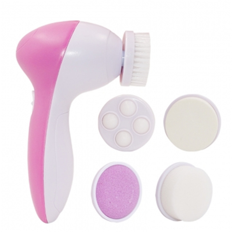 1pcs 5 in 1 Electric Wash Face Machine Facial Pore Cleaner Body Cleaning Massage Mini Skin Beauty