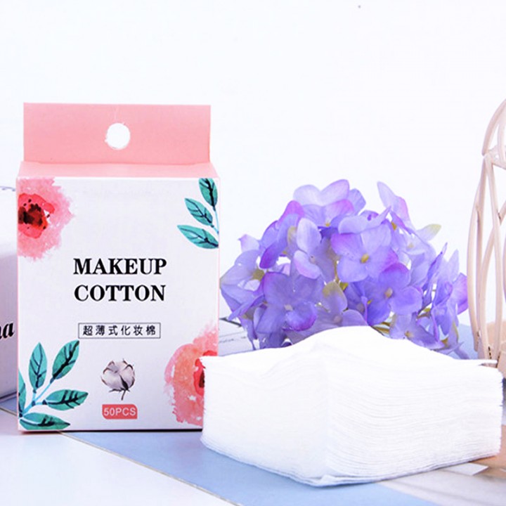 50pcs Cotton Cleansing Soft Cotton Pad Cosmetic Face Beauty Remover Skin Care Pad Makeup Remove Tool