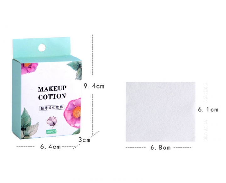 50pcs Cotton Cleansing Soft Cotton Pad Cosmetic Face Beauty Remover Skin Care Pad Makeup Remove Tool