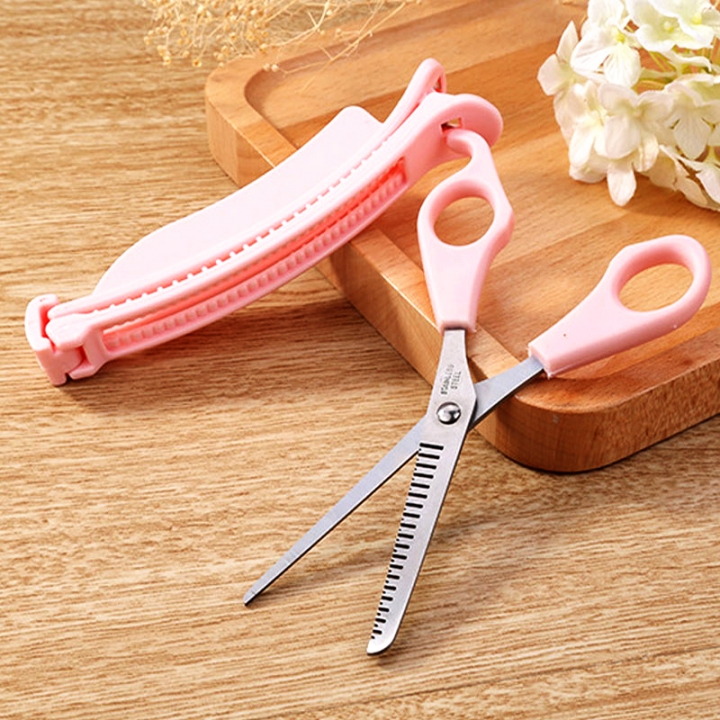 2PCS Kit Home DIY Hair Cutting Scissors Hairdressing Scissors Bangs Scissors Personal Hair Tools