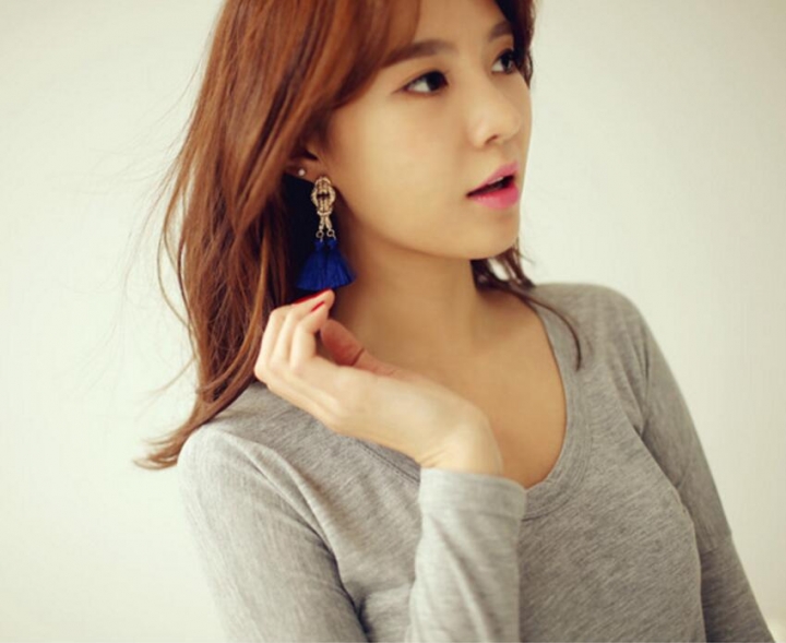 Boho Rope Ethnic Bohemian Tassel Earrings Gold Stud Earrings Jewelry for Women Girls