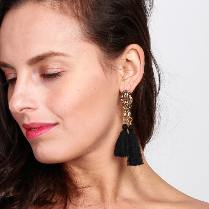 Boho Rope Ethnic Bohemian Tassel Earrings Gold Stud Earrings Jewelry for Women Girls