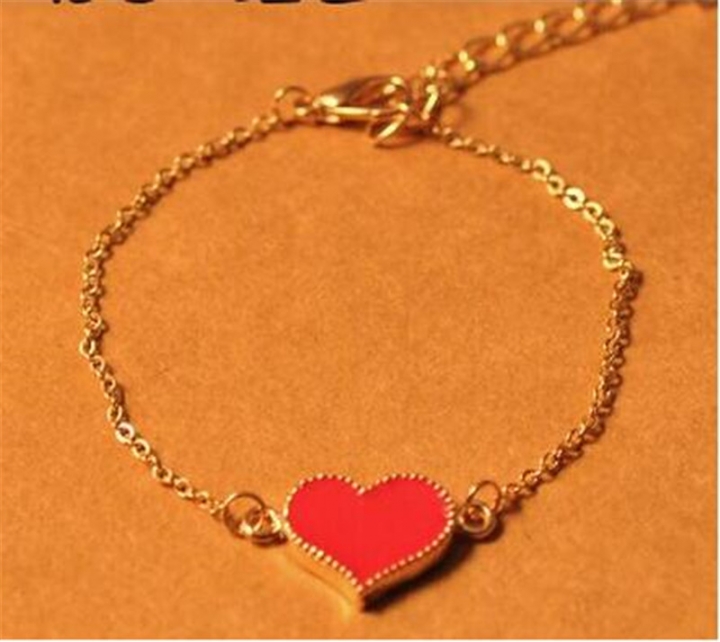 New Bracelet Alloy Love Heart Bracelets For Women Men Couple Fashion Jewelry