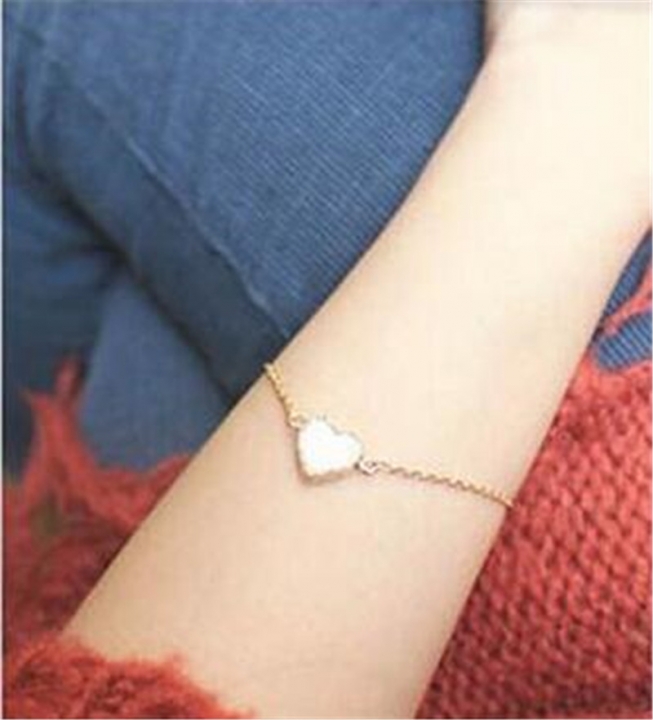 New Bracelet Alloy Love Heart Bracelets For Women Men Couple Fashion Jewelry