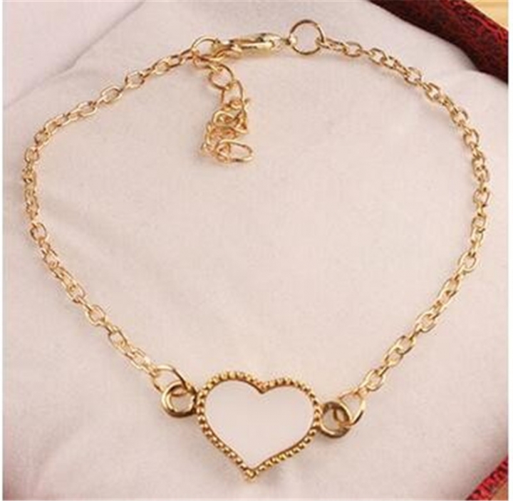 New Bracelet Alloy Love Heart Bracelets For Women Men Couple Fashion Jewelry